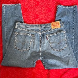 Levi’s 505 Straight Leg Jeans Men’s 36x32 Blue Denim 100% Cotton 8” Leg Opening